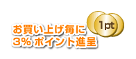 3%ポイント進呈